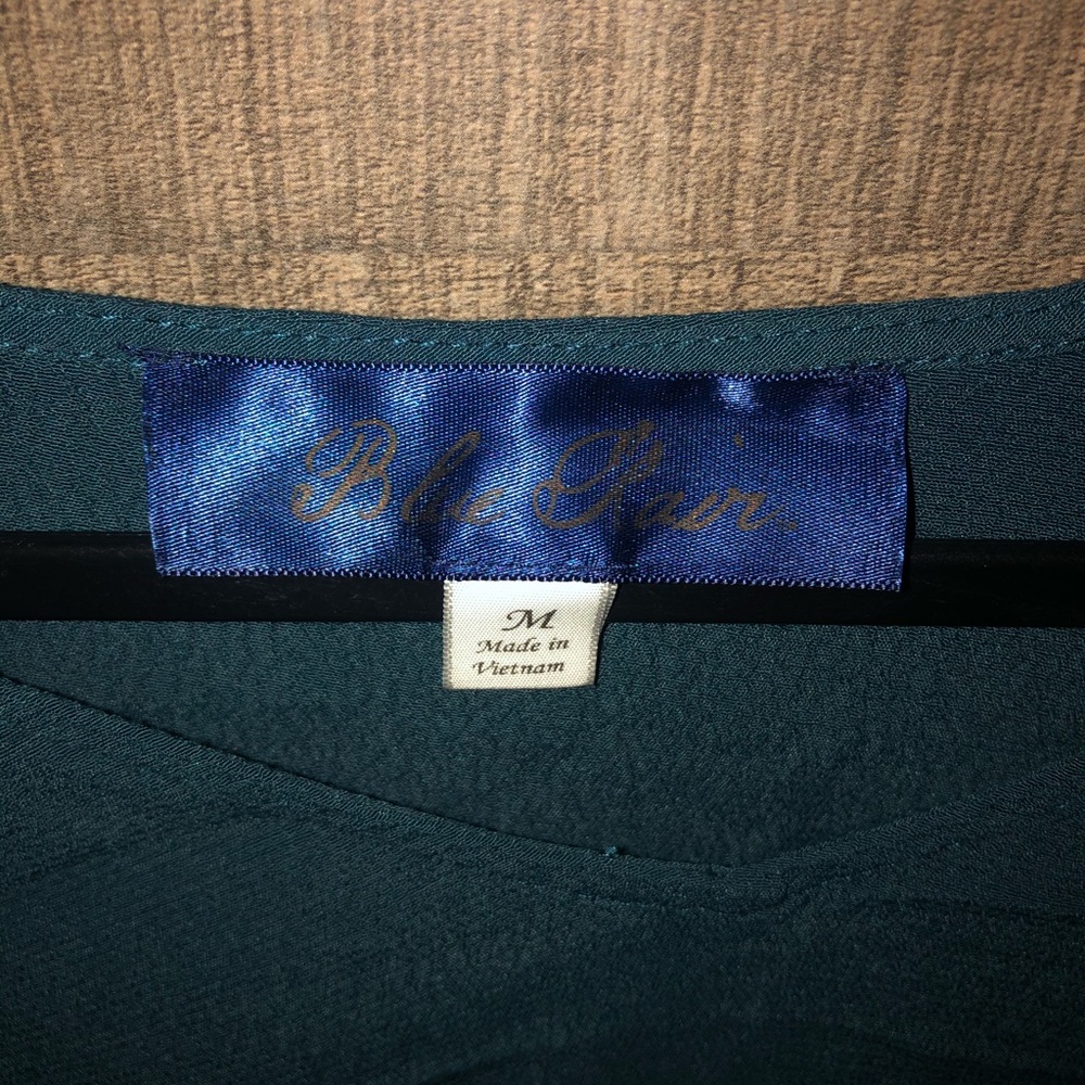 Greenish Blue, Blue Rain shirt.